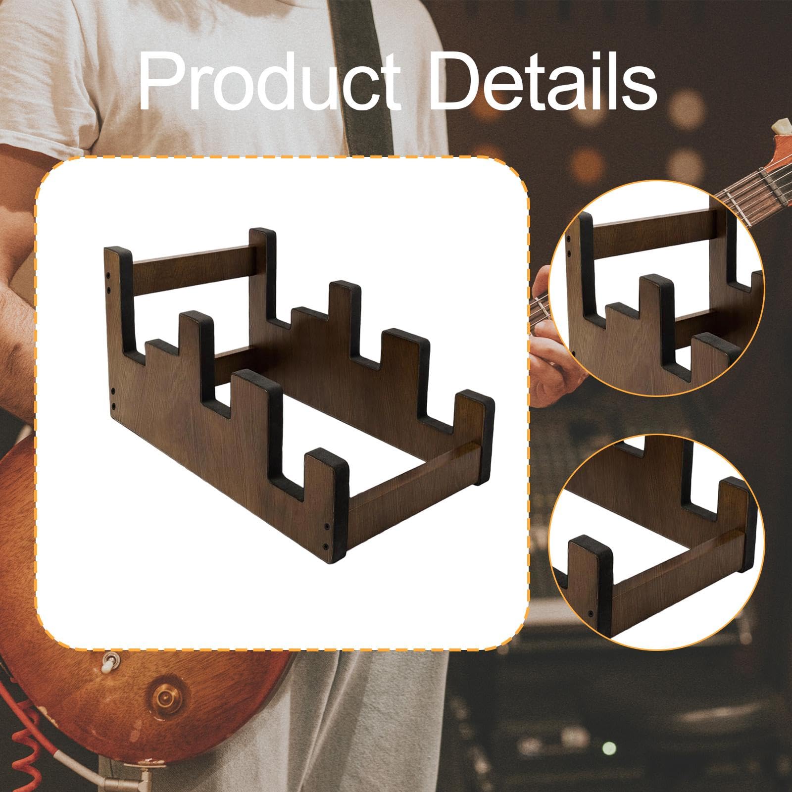 Holzständer für E Gitarren, Instrumentenhalter, Leichte Bassständer, Bodengitarrenständer für Heimauftritte, M