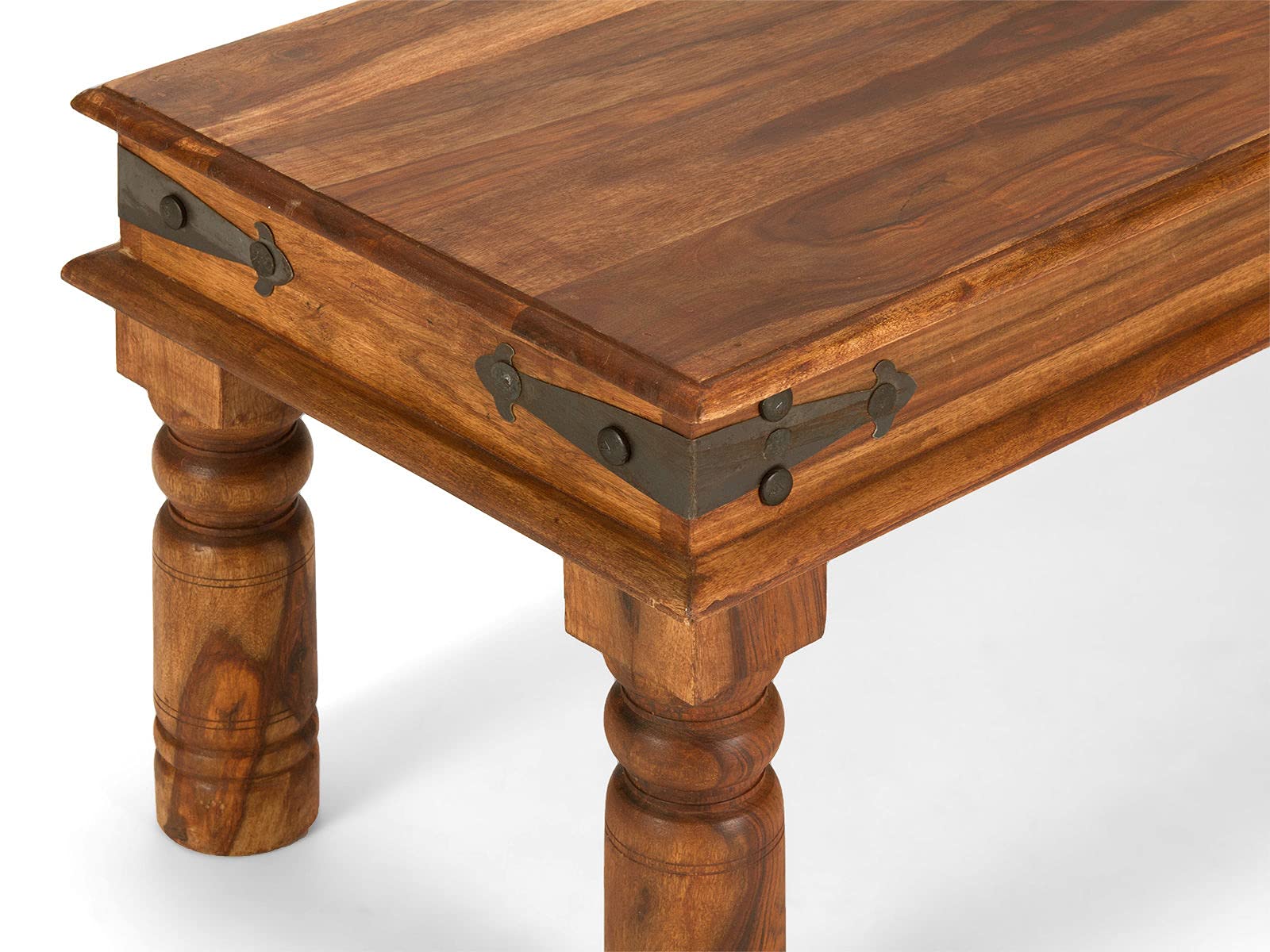 Woodkings Sitzbank Merlow aus massiver Akazie – Holzbank im Landhausstil ohne Lehne – 178 cm