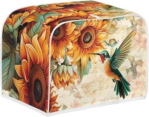 Vista 24 de doginthehole Cubierta para tostadora de libélula para cocina, fundas de electrodomésticos pequeños, estilo bohemio, para microondas, tostadora