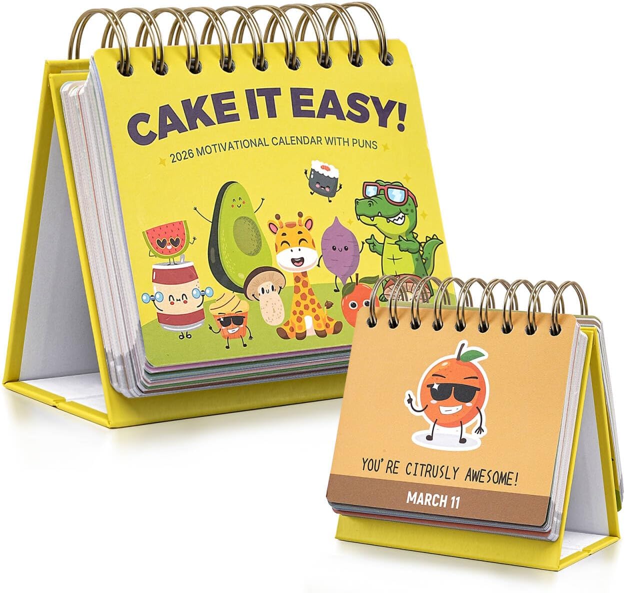 Punny Motivational Desk Calendar 2026 - Daily Perpetual Calendar, 4.9" x 4", Inspirational Desk Accessories, Cute Decor for Home and Office, Nice Gifts Choice