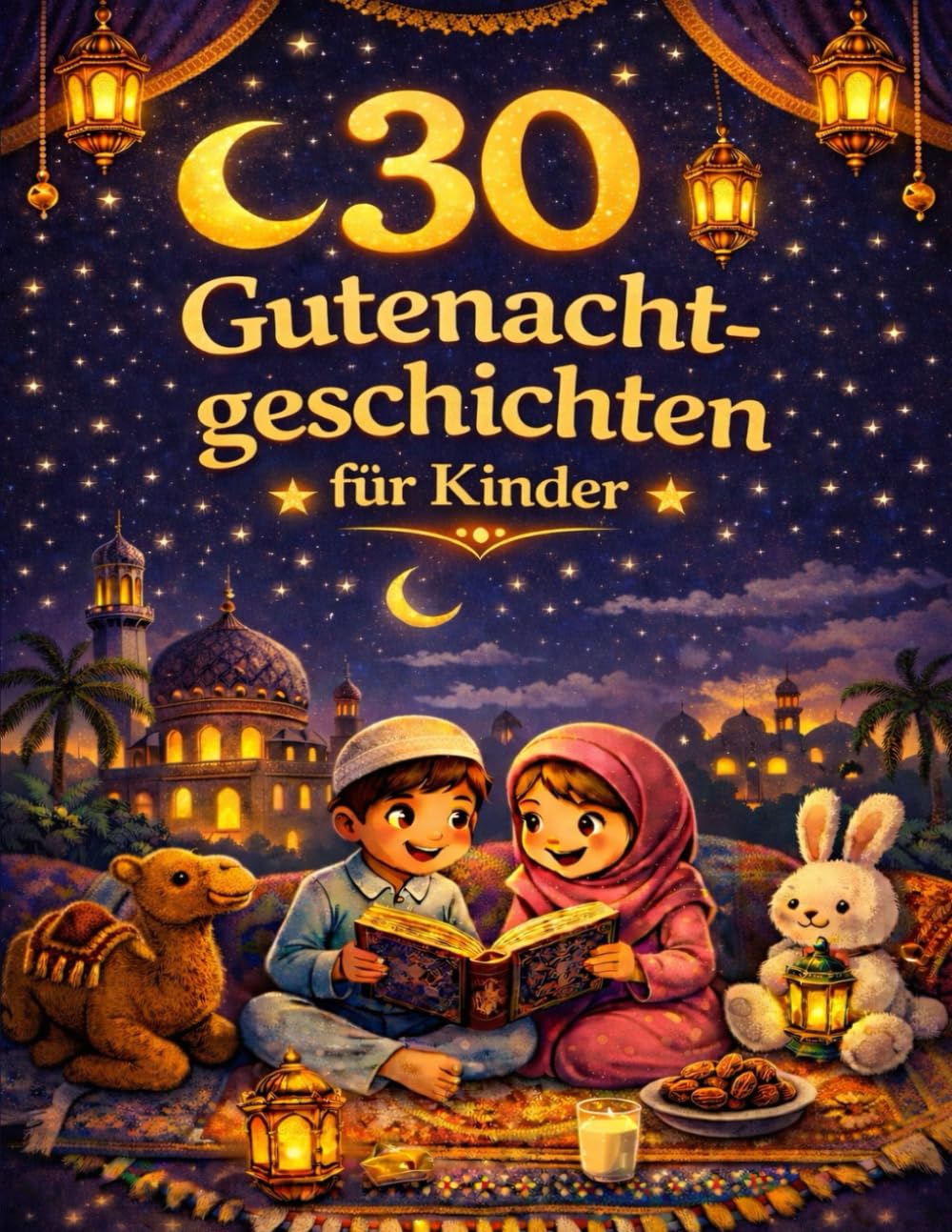 30 Gutenachtgeschichten für Kinder: Islamische Geschichten zum Vorlesen und Einschlafen im Ramadan – 30 Abende mit Quiz und kreativen Malvorlagen