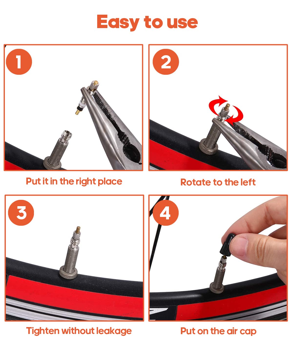 15 Pezzi Valvola Nucleo Valvole Presta Valvole Universale Nucleo Valvola Pneumatico per Tubeless Road Bike(26 * 5mm)
