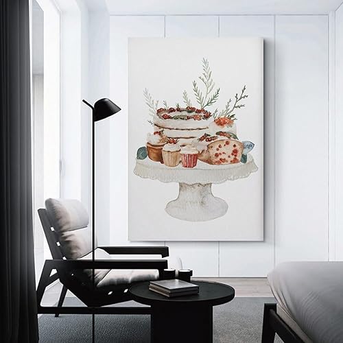 Miniatura 3 de Impresión de Navidad, Weihnachten Wandkunst, Festlicher Druck, Winter Dekor Christmas Cake Food Art para el hogar, decoración de paredes, pintura