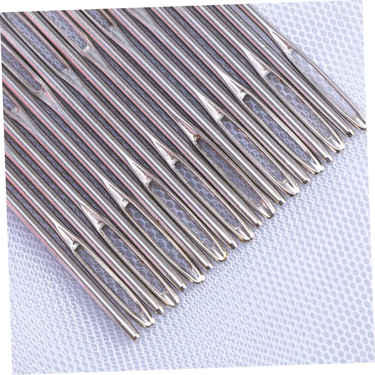 Lurrose 100pcs Large Eye Blunt Pins for Leather Sewing Embroidery Needles Yarn Knitting Straight Pins Sewing for Women