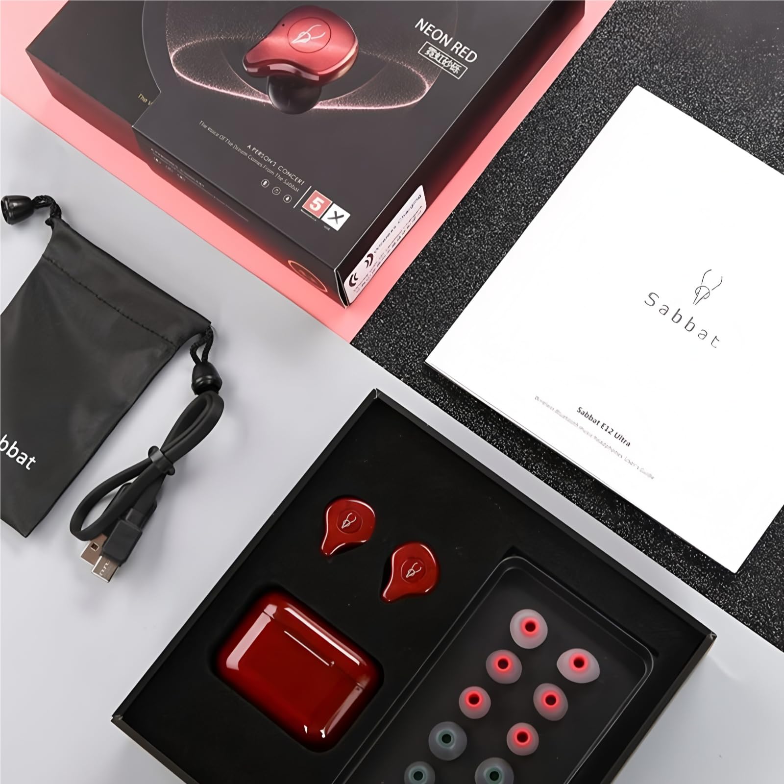 Sabbat E12 Ultra Wireless Earbuds Bluetooth 5.2 - Dettaglio