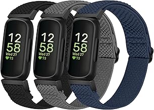 Strap Compatible with Fitbit Inspire 3/Inspire 2/Inspire HR/Inspire/Ace 3/Ace 2, Nylon Elastic Sport Bracelet Adjustable Soft Replacement for Women Men