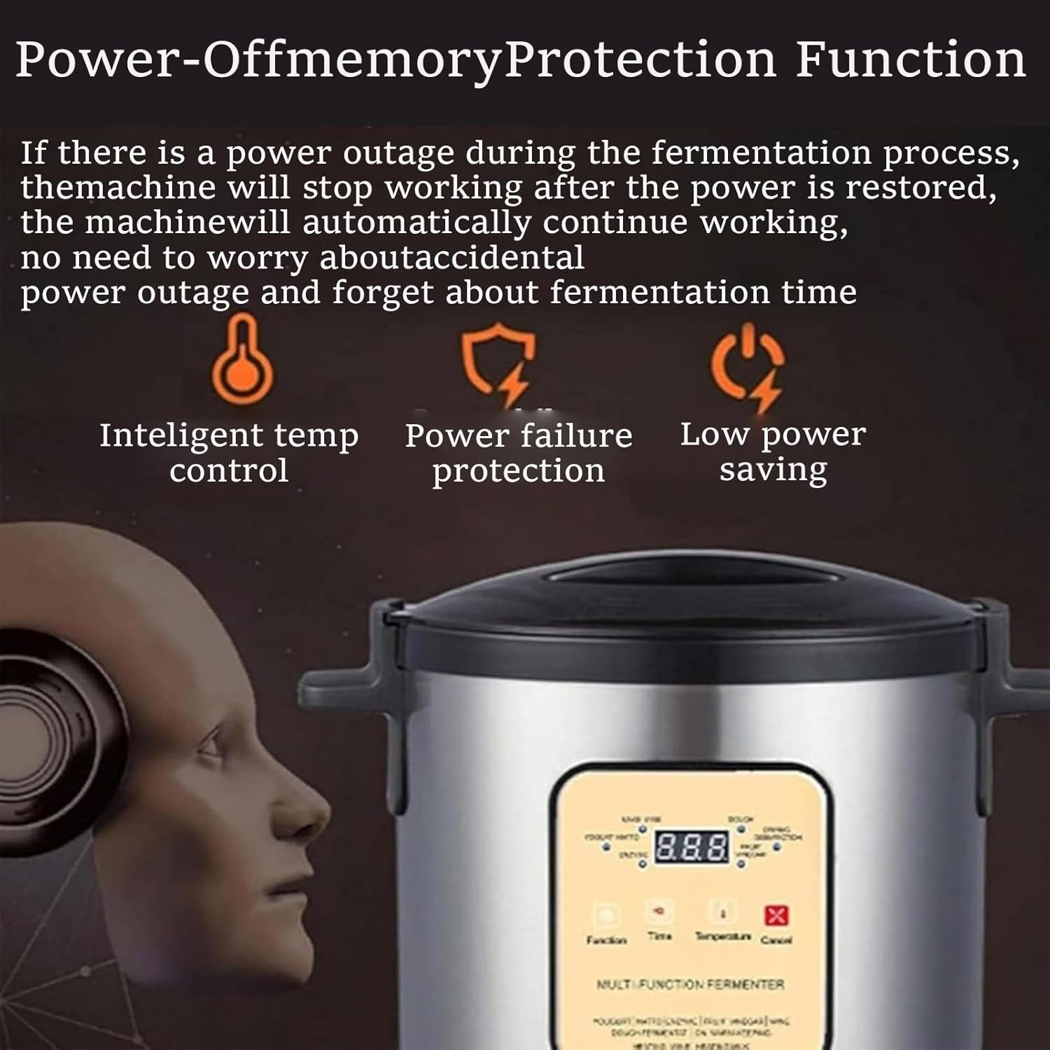 Electric Yogurt Fermenter,Natto Maker,Sweet Rice Wine Maker,Bread Dough Proofer Machine,Control Fermentation Machine,Natto Maker,for Commercial Kitchen,12L