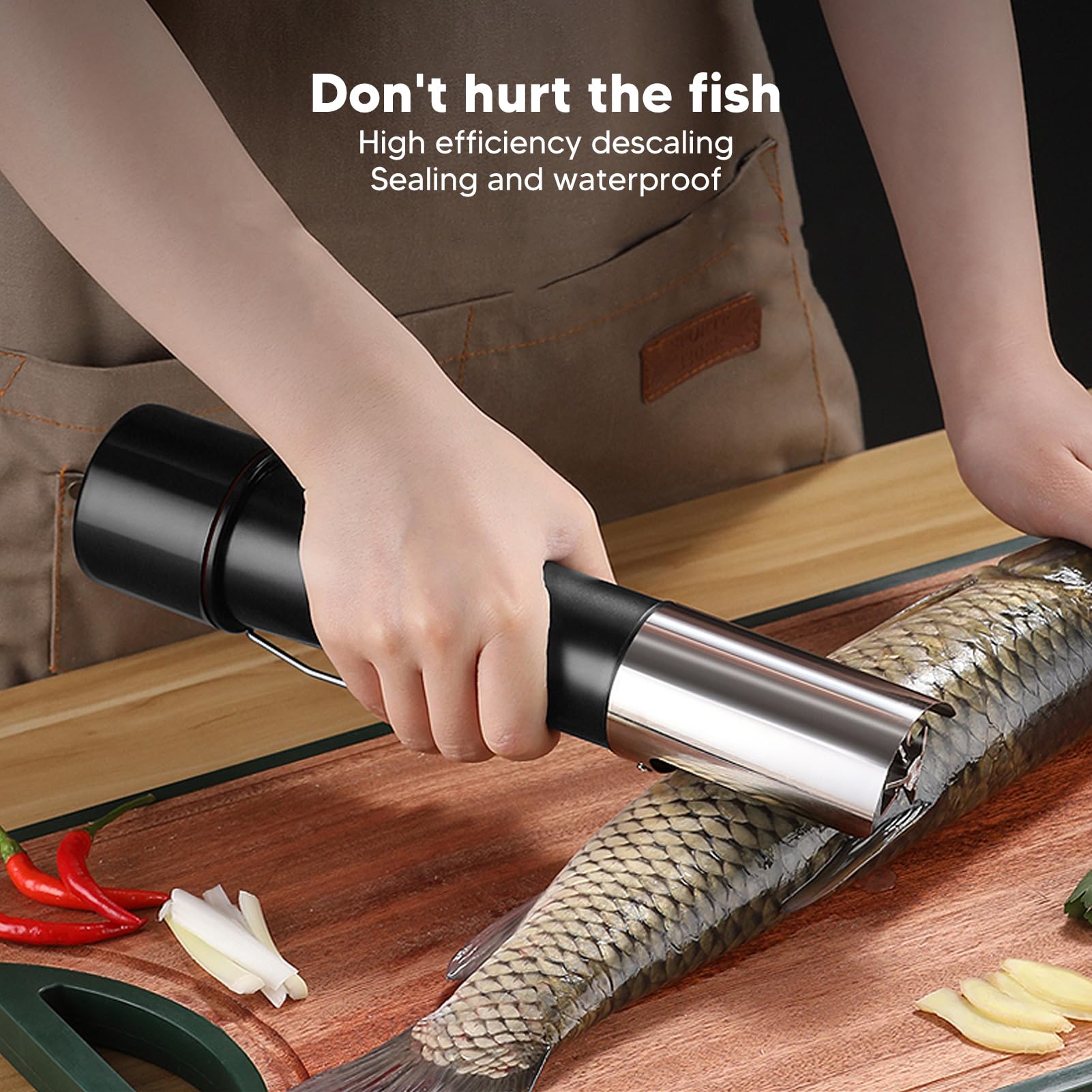 Descamador Eléctrico de Pescado, Removedor Automático de Escamas, Limpiador Profesional para Cocina