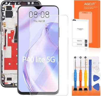 for Huawei P40 lite 5G/Nova 7 SE Screen Replacement for Huawei P40 lite 5G LCD Display CDY-NX9A LCD Digitizer Touch Screen Assembly Repair Parts with Frame