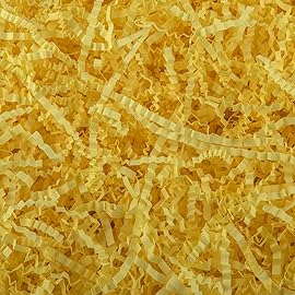 Caleihd Crinkle Cut Paper Grass Cushion Paper Streamer for Christmas Wedding Birthday Bridesmaid Engagement Craft Gift Boxes Bags Filler Decoration 4.5oz Yellow