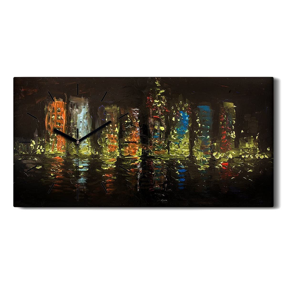 Image Art Moderne Ville de Nuit pour une Ambiance Cosy de Salon Moderne