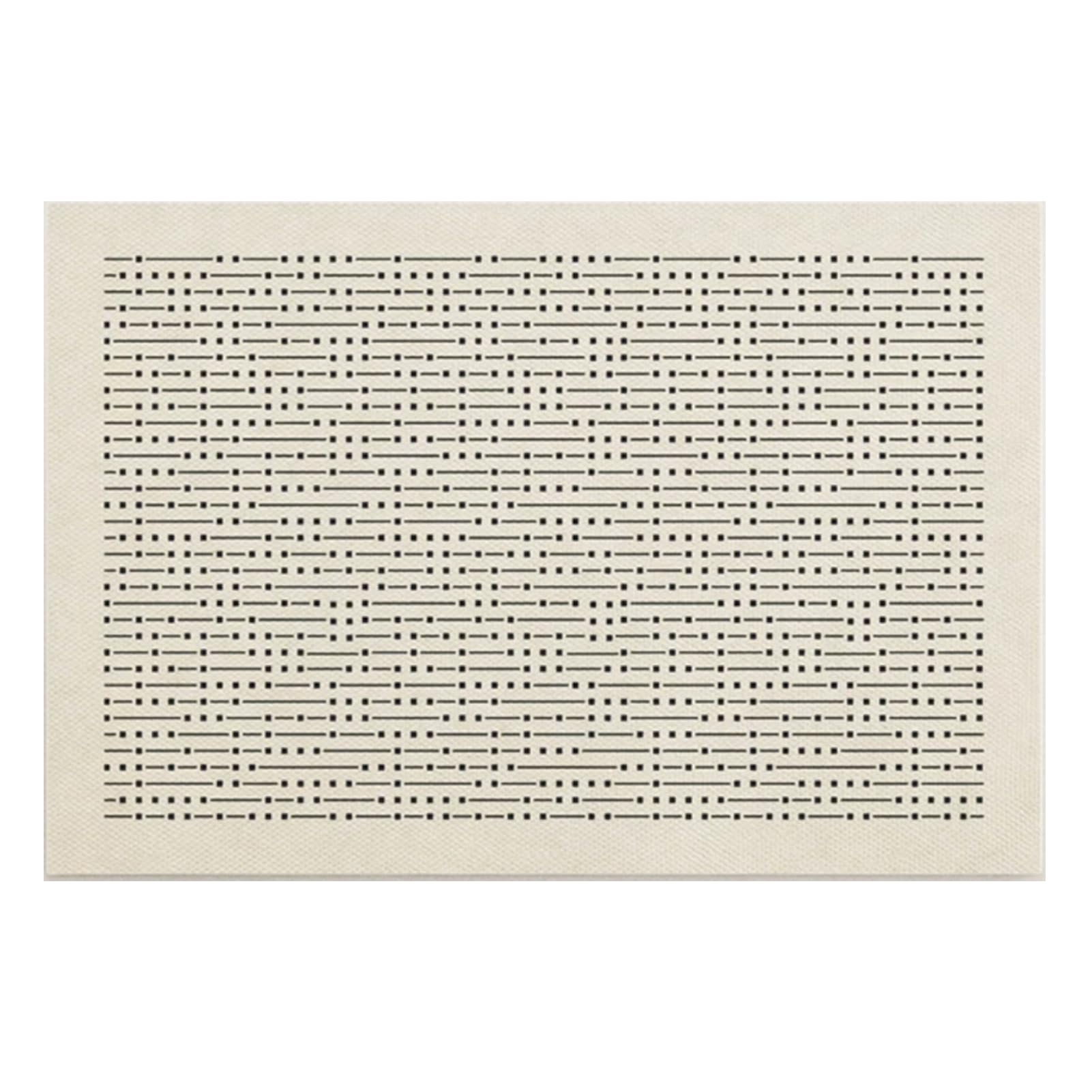 Tapis de salon 120 x 180 cm poils ras lavable et antidérapant