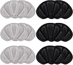 6 Pairs Heel Cushion, Heel Cushions, Shoe Pads, Heel Protectors for Men Women, Heel Inserts on the Back of the Heel for Too Large Shoes (Black, Grey)