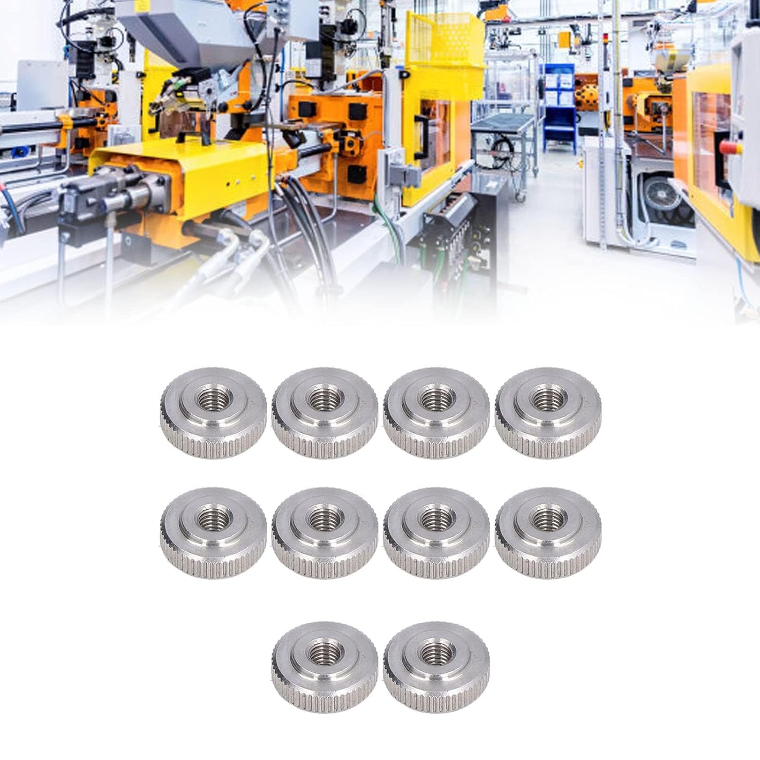 Knurled Thumb Nut, Stainless Steel Thumb Nuts 304 Stainless Steel Knurled Through Hole Hand Tightening Nut (M5)