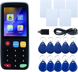 Tqsbeyah X7 RFID Reader Writer Copier - Multi-Frequency Smart Card Reader for ID IC Elevator Access Cards, 125KHz T5577 & 13.56MHz