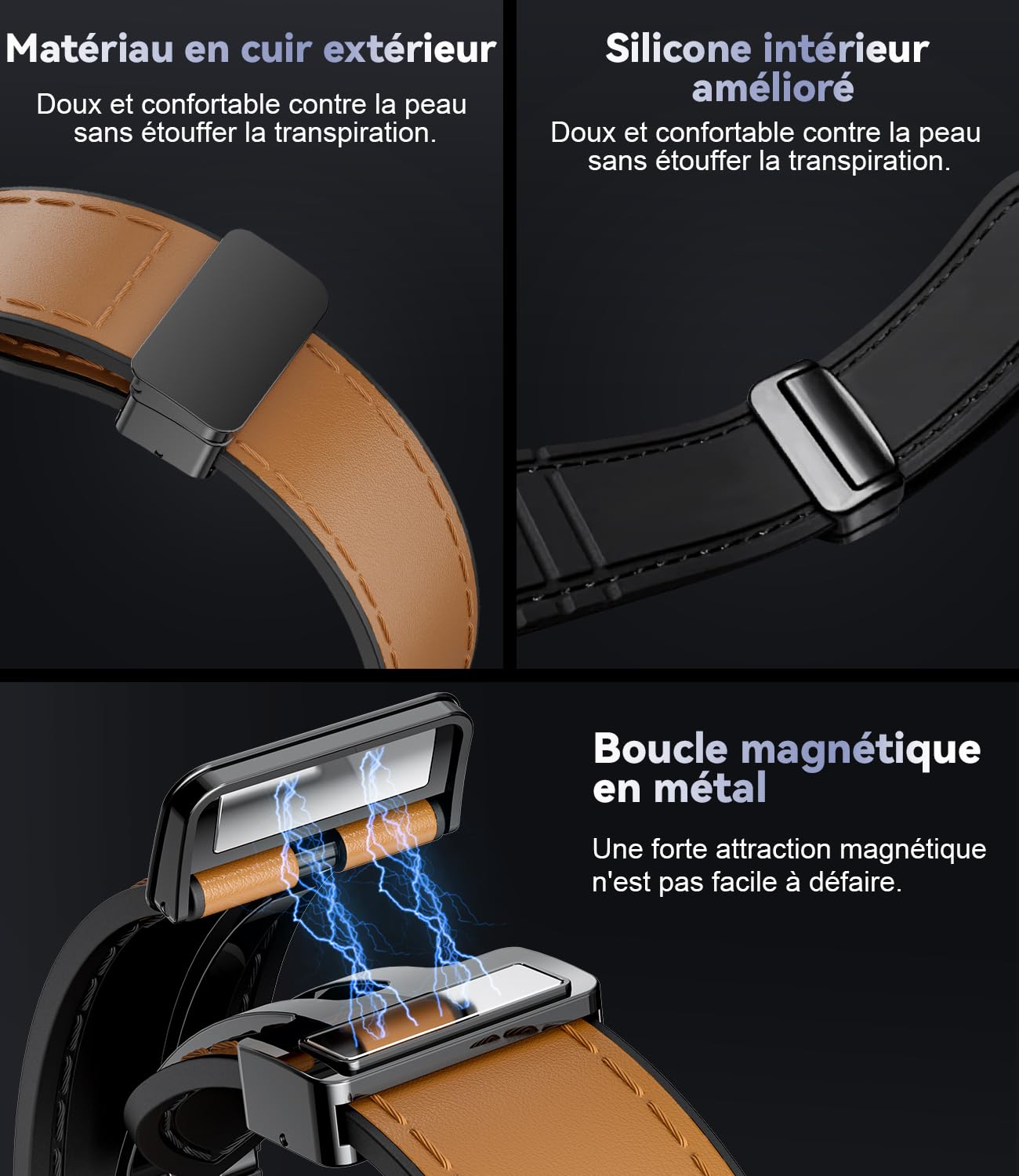 Montre Connectée 48mm 1,43" AMOLED 10ATM Étanche Militaire avec Baromètre, Boussole, Fréquence Cardiaque, SpO2, Sommeil, 530mAh Batterie pour Android iOS