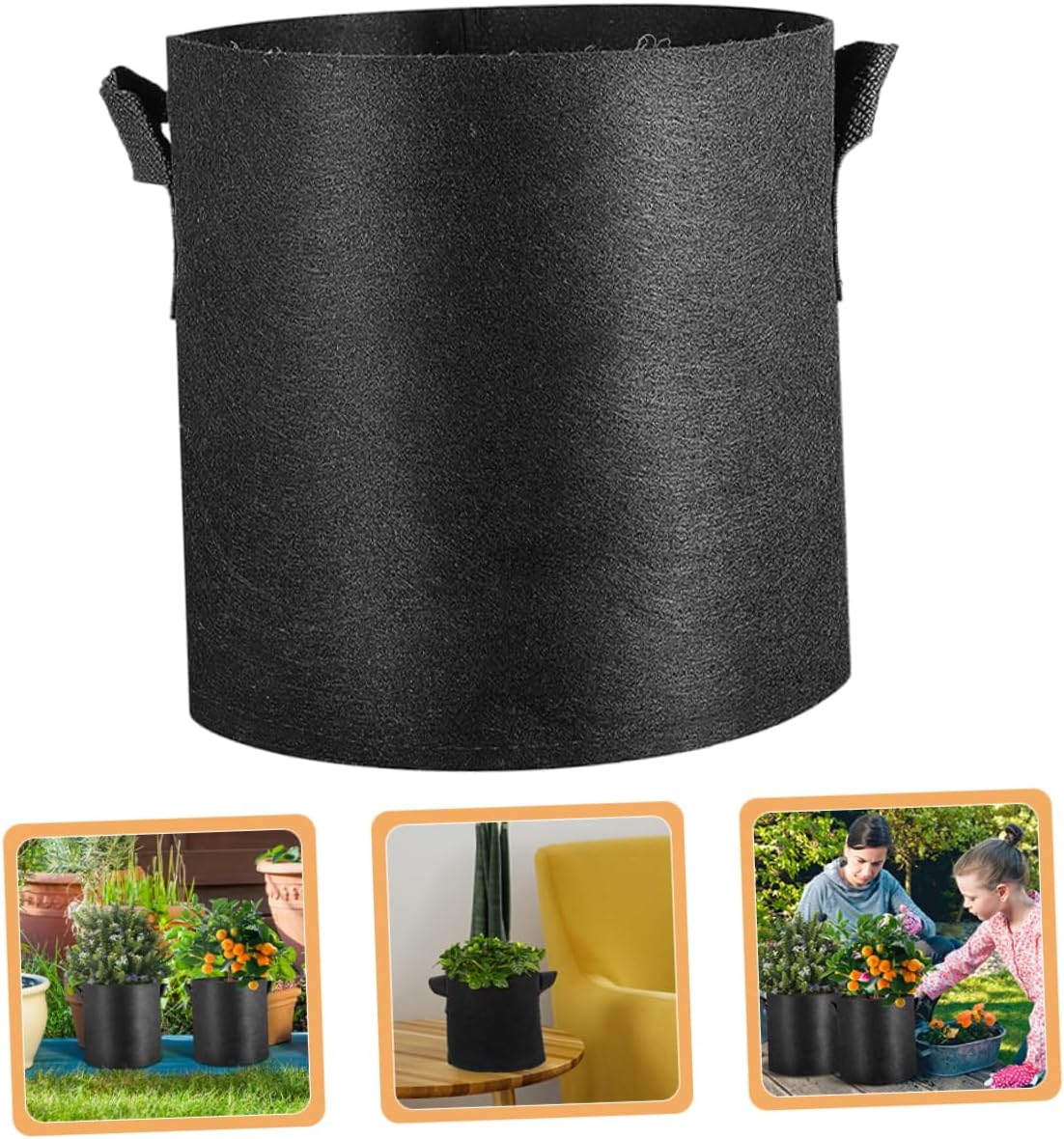 Mipcase 32pcs Non-Woven Plant Grow Bags Biodegradable Portable for Succulent Vegetable Flower Planting Nursery Bags