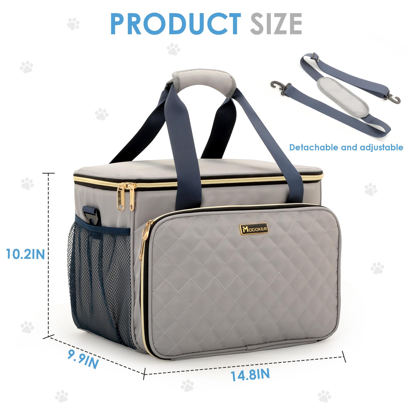Borsa organizer per la toelettatura degli animali domestici: progettata per toelettatori e strumenti di toelettatura per cani e gatti; si adatta perfettamente a set di strumenti e accessori.