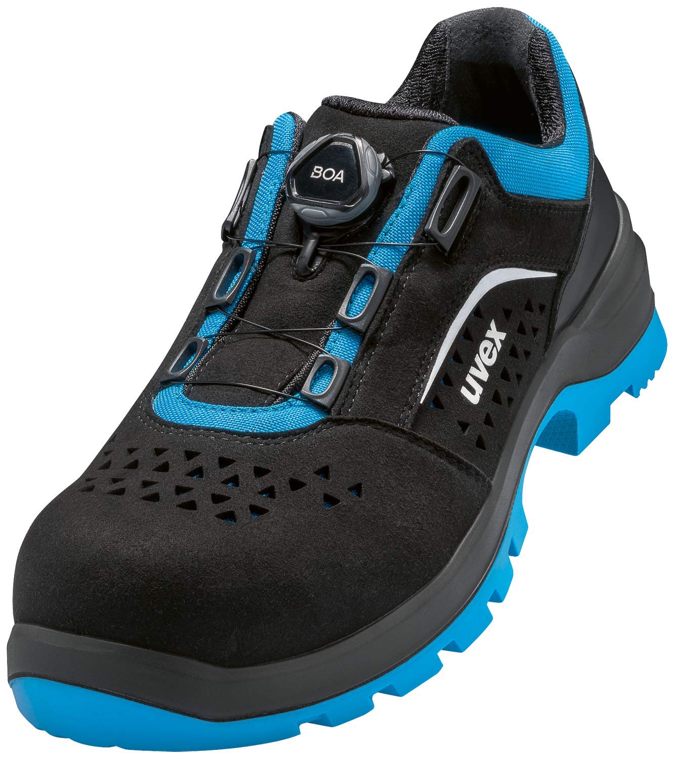 Scarpe Antinfortunistiche Uvex S1P | Uomo, Taglia 44, Nero/Blu | Sicurezza Lavoro