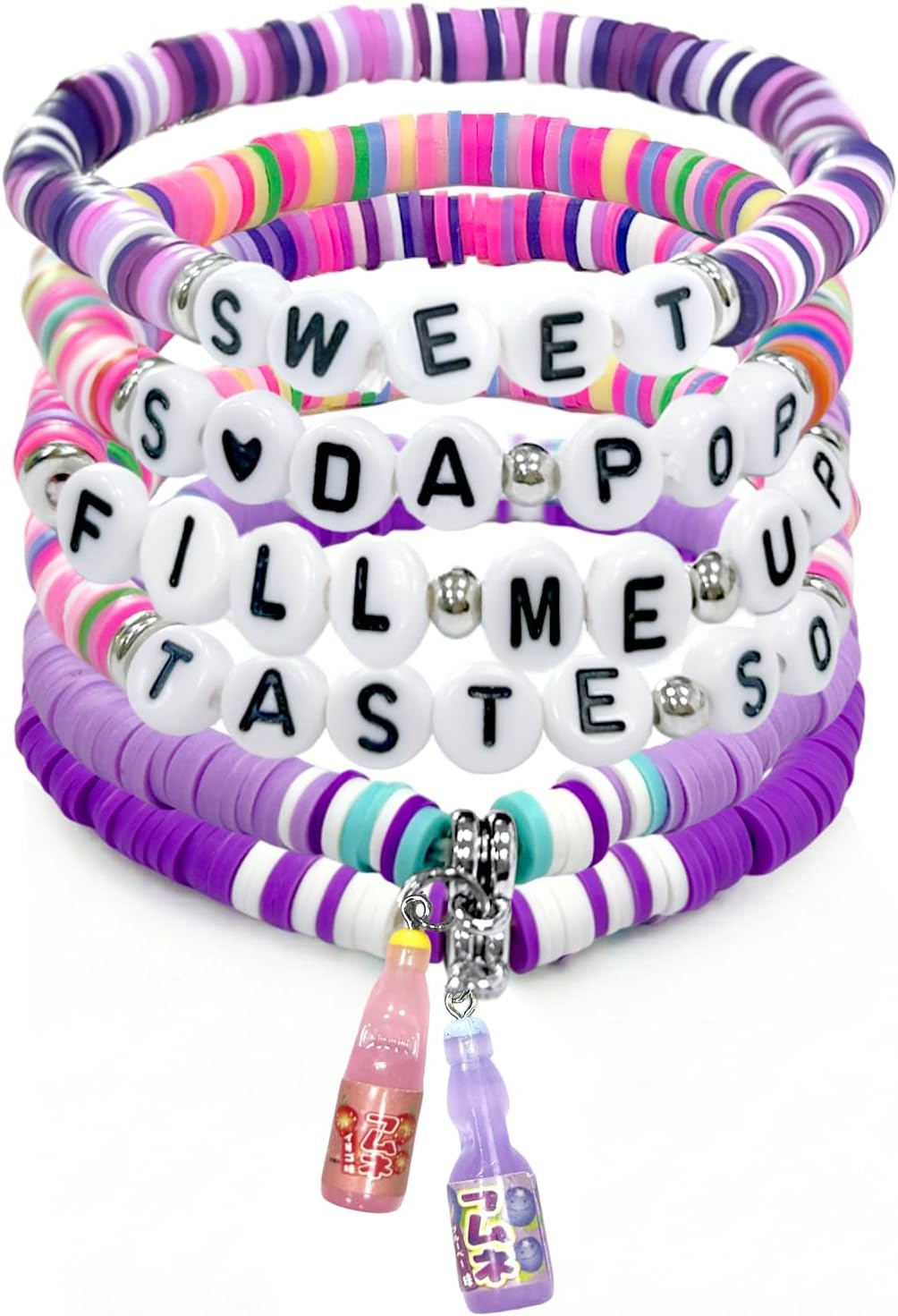 Kpop Bracelet, 6pcs K-pop Bracelet Set, Birthday Party Friendship BFF Gifts, K Pop Merch for Fans Movie Lovers