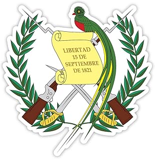 Guatemala republic coat of arms sticker decal 4" x 4"