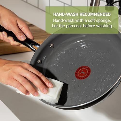 Miniatura 7 de T-Fal Preserve - Juego de 2 sartenes antiadherentes de cerámica, 8.5 y 11 pulgadas, apto para horno hasta 350 F, tecnología InoCeram Glide, sartén