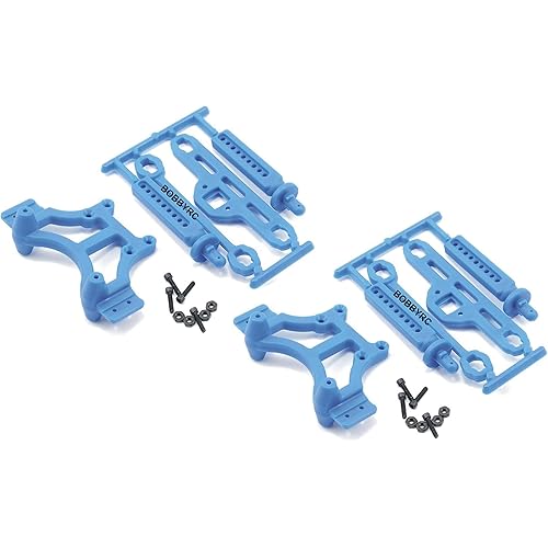 T-maxx/E-maxx Front & Rear Shock Tower & Body Mount Set Blue