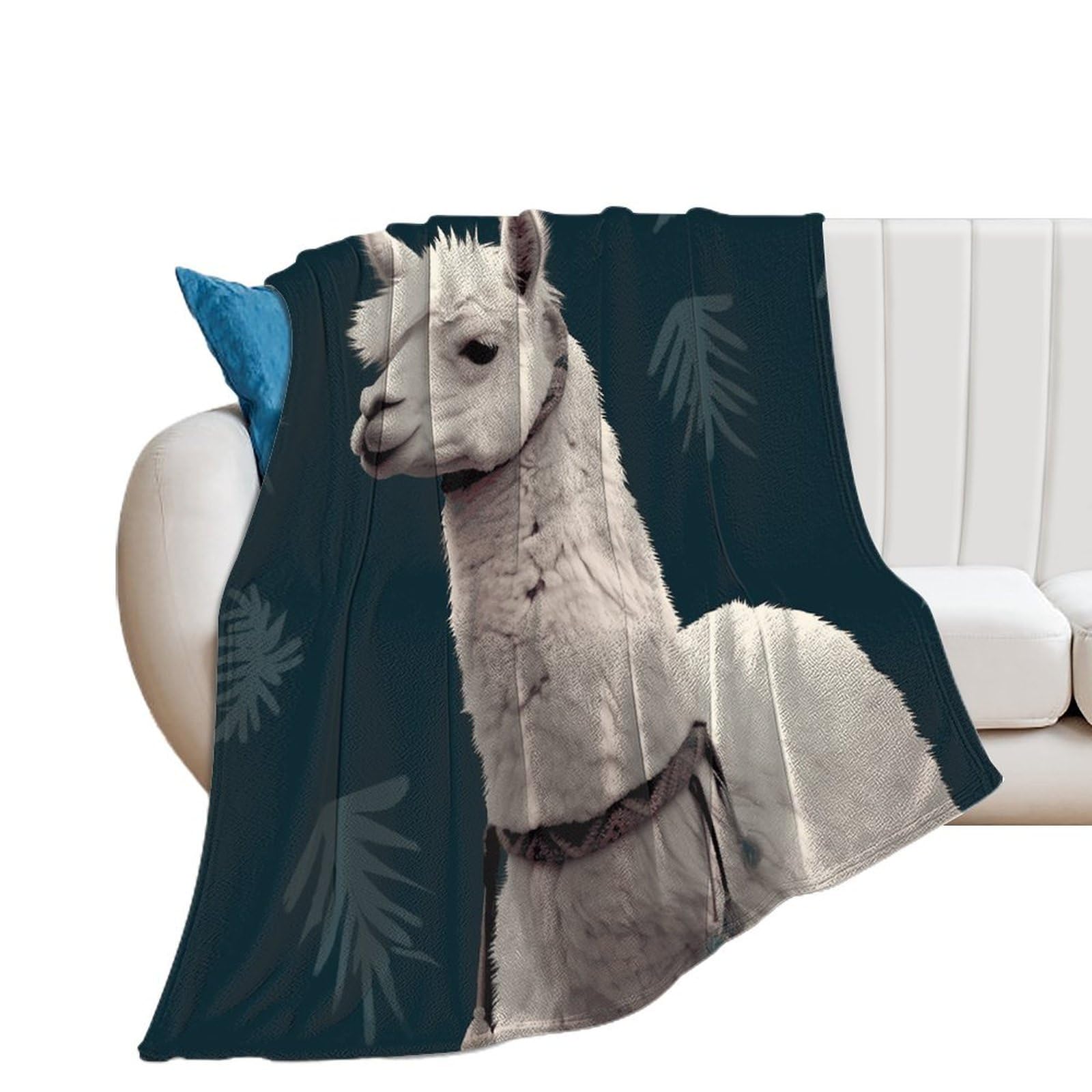 Couverture de lit en alpaga lama chaude contre le froid pour femme