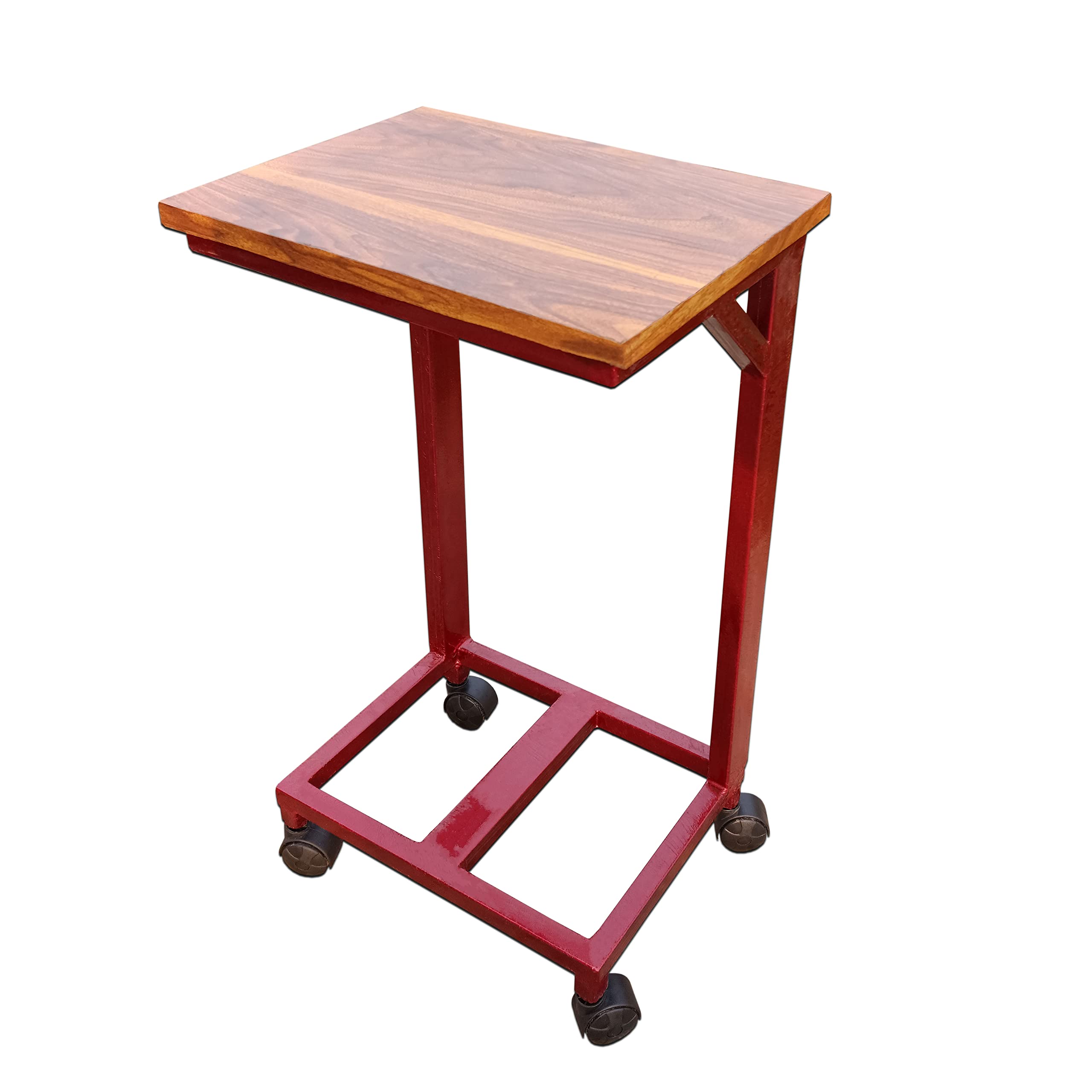 KRUFE® Heavy Duty Single Battery Inverter Trolley with Wheels - Portable Inverter Stand for Home and Office Use - Durable, Compact, and Sturdy Design with Anti-Slip Feet - Support for Inverter (Red)-image-26