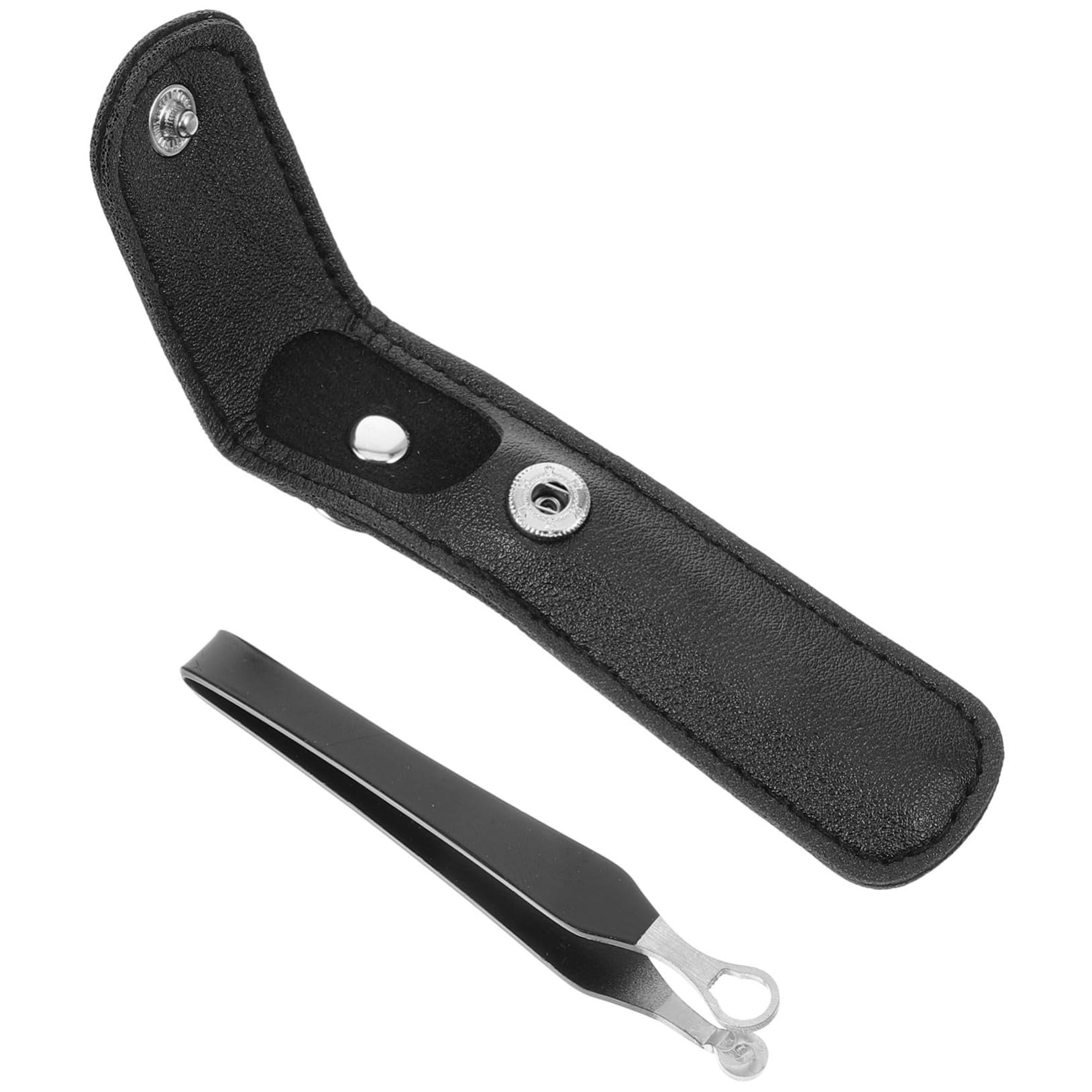 minkissy Nasal Clippers for Men Nose Hair Trimmer Metal Clipper Eyebrow Trimmer with Case