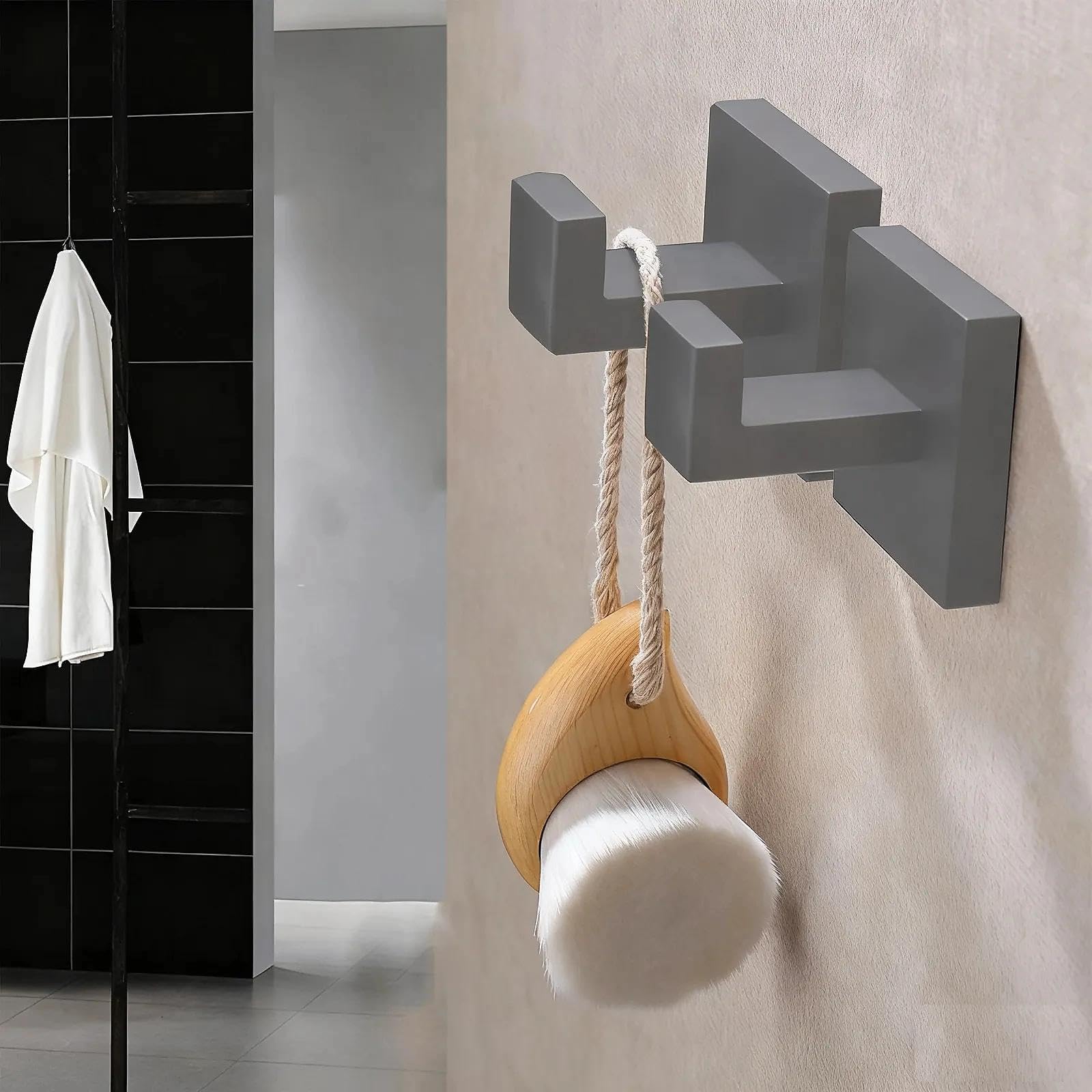 4 ganci da parete per asciugamani, adesivo resistente e impermeabile, per appendere cappotti, vestiti, asciugamani, armadio, cucina e bagno | Leroy Merlin