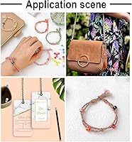 Vista 2 de Beadthoven - Cuerda trenzada de 0.069 pulgadas, 25.8 yardas de colores, cuerda metálica para anudar china, cuerda de macramé, cuerda de arcoíris