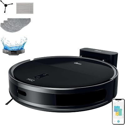 💎 79% MEGA DEAL! Hoover HG2 Robot Aspirapolvere e Lavapavimenti Hydro, Ultra-Sottile – Potente Aspirazione da 5000Pa, Pulizia sotto i Mobili, Navigazione Laser, Fino a 160 Minuti di Autonomia, [HG2Z30H]