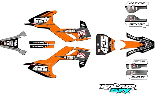 Miniatura 4 de Kalair GFX Kit de gráficos para Husqvarna Motocross Electric E-Minis EE3 y EE5 (2020-2023) Serie Screech Teal 09 Mil - Adhesivo para motocross,