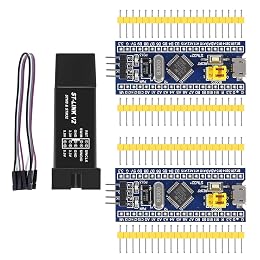 ACEIRMC ST-Link V2 Programming Unit Emulator Downloader(Random Color)+2PCS 40pin STM32F103C6T6 ARM STM32 SWD Minimum System Board (STM32F103C6T6+ST-Link V2)
