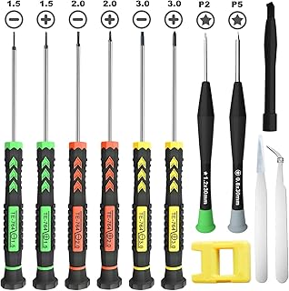 Screwdriver Set, 12 Pcs Small Screwdriver Set with Flathead Phillips Pentalobe Screwdriver In Different Sizes for iPhone PC Laptop Eyeglass Jewelry Watch