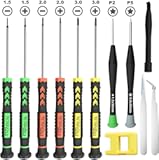 Screwdriver Set&comma; 12 Pcs Small Screwdriver Set with Flathead Phillips Pentalobe Screwdriver In Different Sizes for iPhone PC Laptop Eyeglass Jewelry Watch
