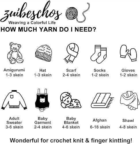 Miniatura 7 de Hilo acrílico de chenilla gruesa, 2 x 6.5 onzas, #6, súper voluminoso para mantas, ganchillo y manualidades de punto (blanco, 120 yardas x 2