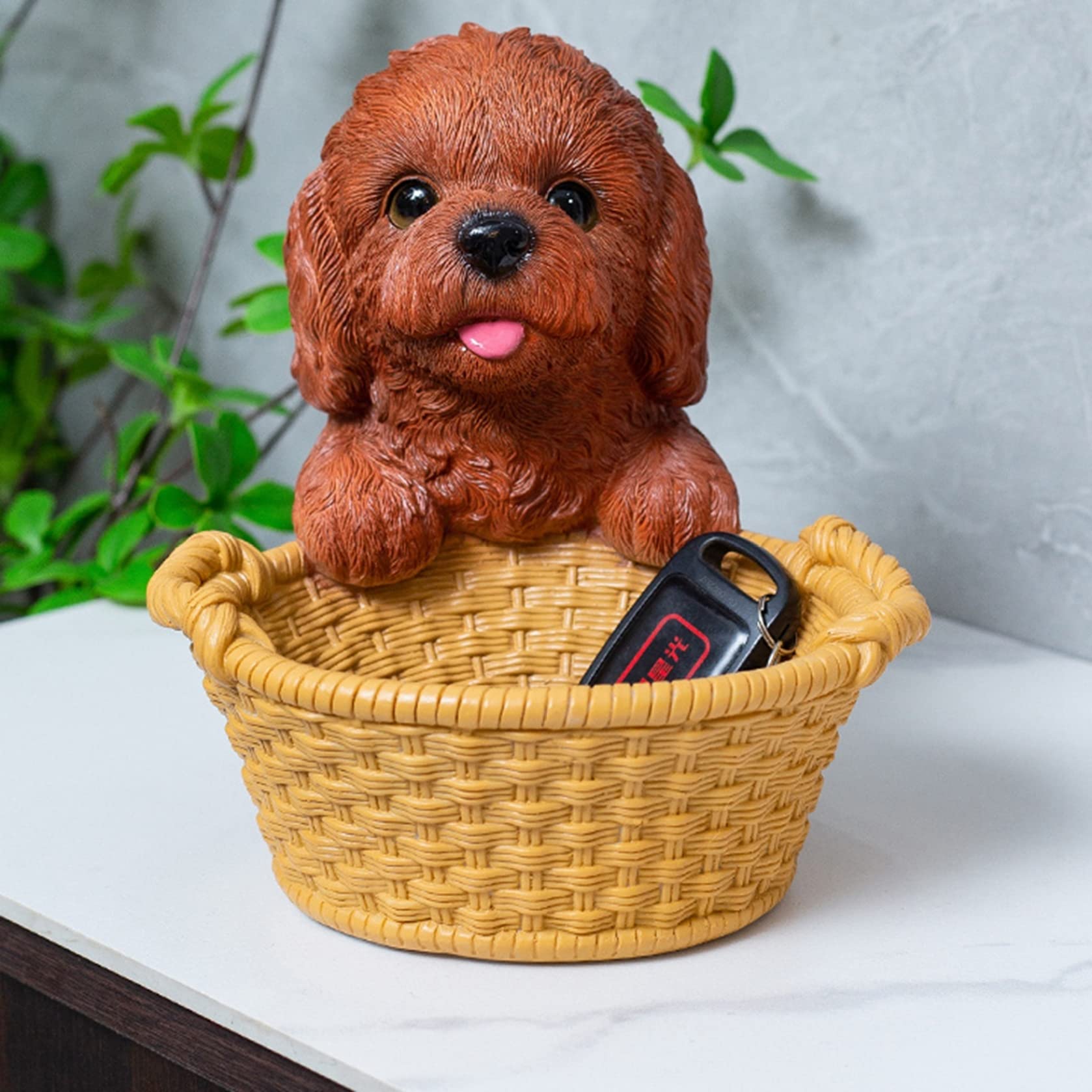 Amazon.co.jp: 玄関収納 鍵置き 犬 可愛い 面白い 小物入れ 物ボックス  