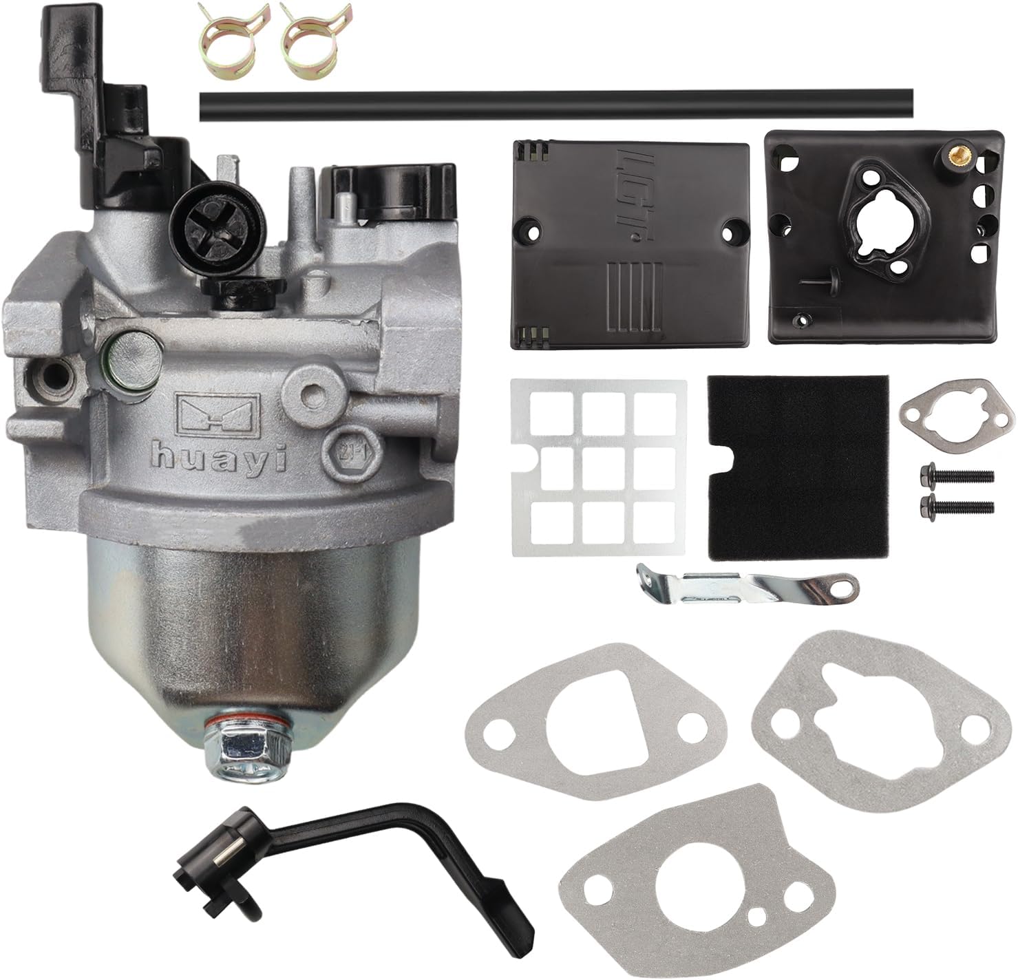 Huayi 20824011 Carburetor with 20820012 Air Filter Case Assy for LCT 136CC 208CC 7HP 6HP CMXX MAXX Gasoline Generator Engine