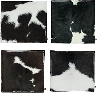 ebos cojín de Asiento 4 | 40x40cm, Fieltro de Lana auténtica y Piel de Vaca | cojín de Silla, cojín de Asiento con Relleno | cojín de Silla Bonito, cojín de Fieltro | (Gris)