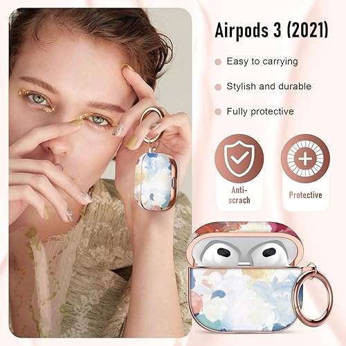 Vista 108 de Maxjoy for AirPods 2nd Generation Case, Unique Design Hard Protective Shockproof Airpods Case Cover with Keychain Compatible with Apple AirPods Sea