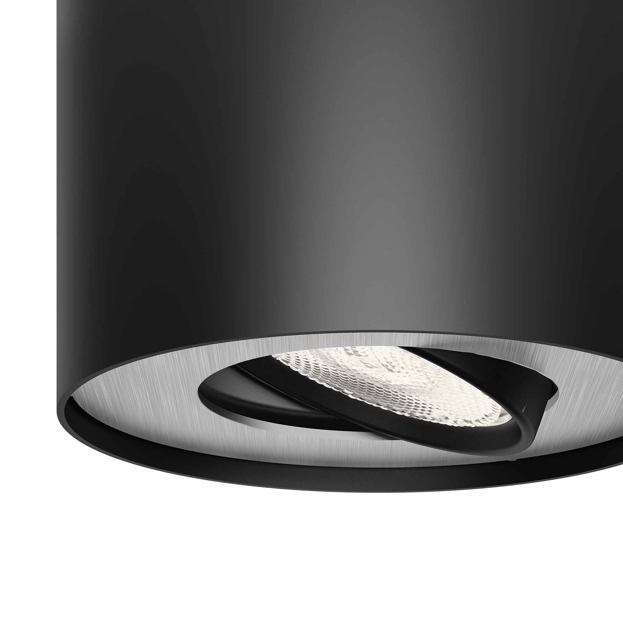 Reflektor Punktowy LED Philips Phase, Ściemnianie Do 10%, 2700K, Łatwa Instalacja, 500lm, 6.5W, Regulowana Głowica Reflektora Punktowego, Eyecomfort, Phase, Czarny