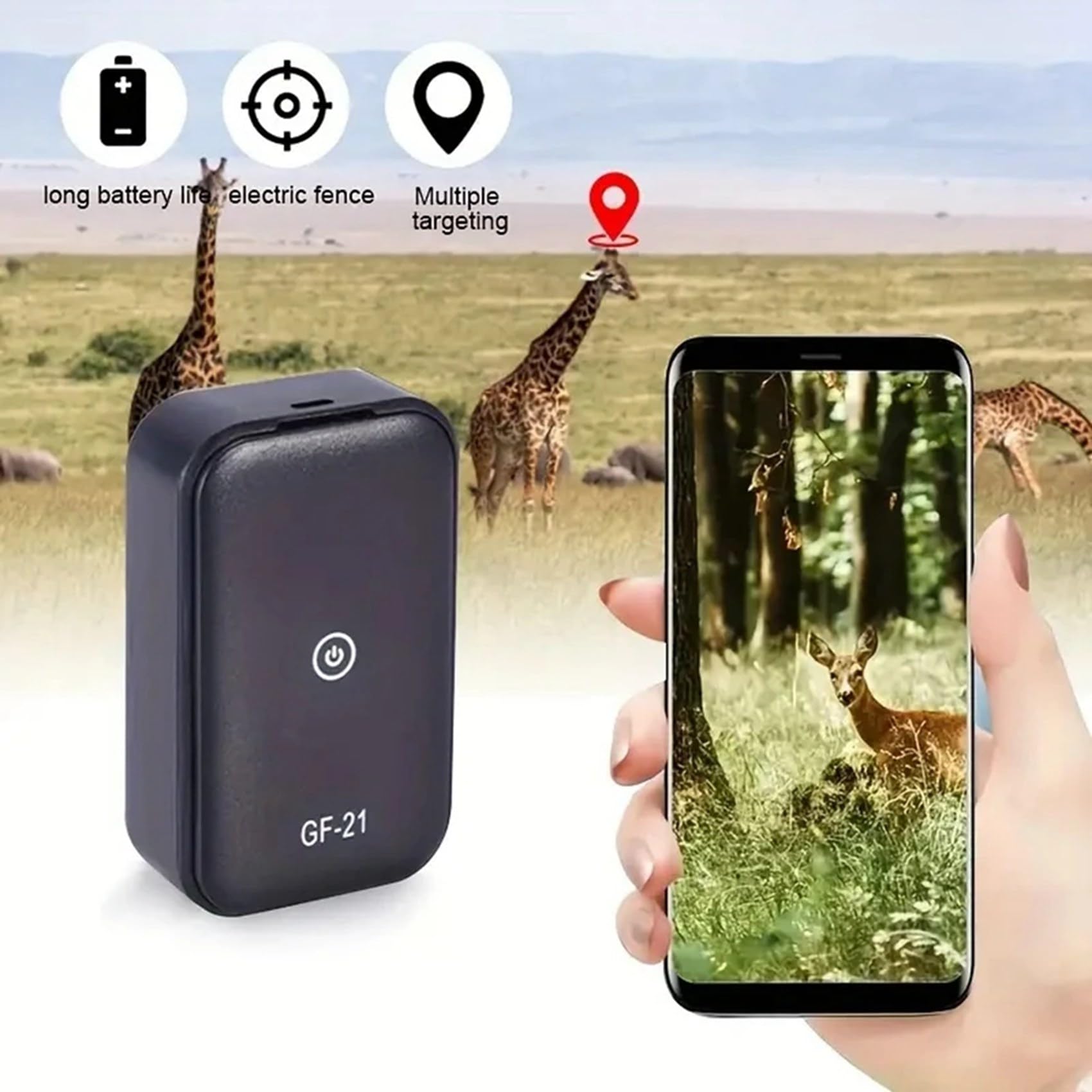 5X Rastreador GPS GF21, Posicionamiento Preciso, Minirastreador de Coche, Rastreador GPS Universal para Bicicletas para Personas Mayores y Niños