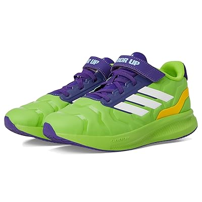 adidas Kids Marvel Iron Hulk Run Falcon 5 Shoes (Little Kid) Kids Shoes Semi Solar Green/White/Collegiate Purple