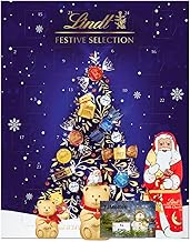 Christmas Advent Calendar 2025 - TJMolten gift tag for New Linddt Advent GOLD COIN Festive Advent 2025 - Lindt milk chocolate teddy, Lindt Lindor/Milk/Swiss Chocolate Truffles 289g (chocolate advent)