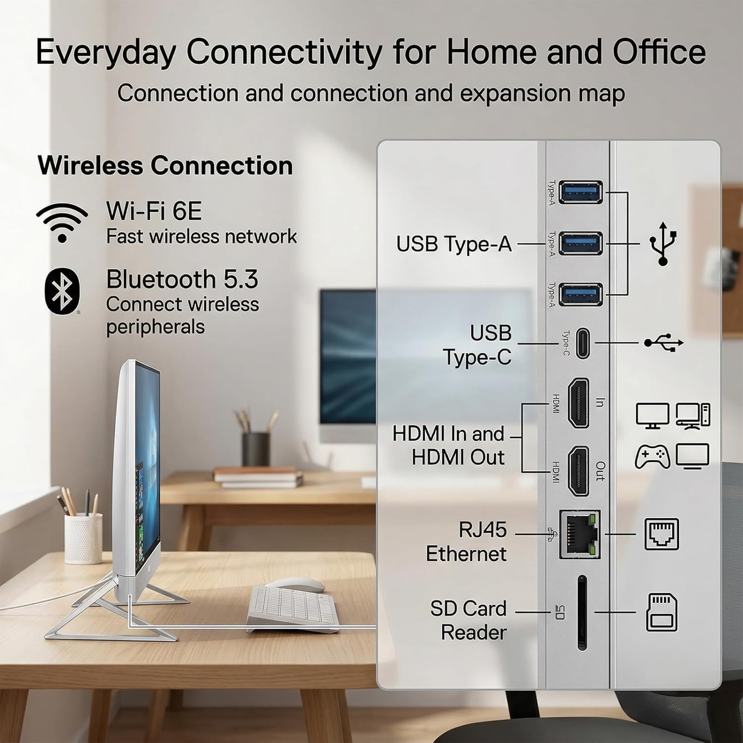 Dell 27 Inch All-in-One Desktop, Intel Core 7 150U, 32GB DDR5 RAM, 1TB SSD, FHD Touch Display, NVIDIA GeForce MX570A, Wi-Fi 6E, Bluetooth 5.3, Windows 11 Pro, for Home Office, Work and Everyday Use