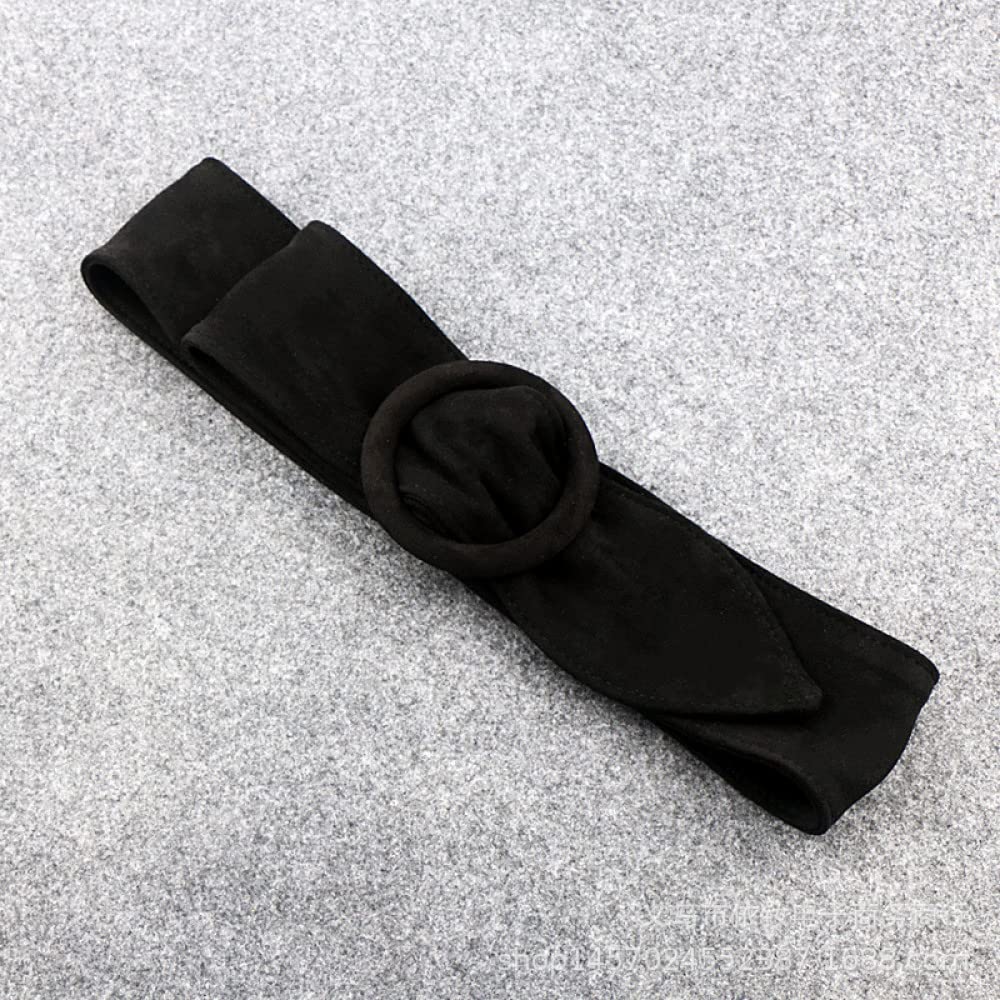 CHANYI Gürtel für Damen Kleid Mädchen Runde Knopf Wildleder Flanell Gürtel Frauen Weiche Gesicht Breite Dekoration Riemen Samt Mode Gürtel