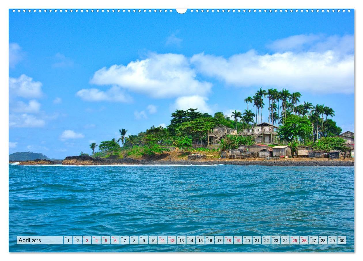 São Tomé - Inselparadies am Äquator (Wandkalender 2026 DIN A2 quer), CALVENDO Monatskalender: Unbekanntes Afrika mitten im Atlantik (CALVENDO Natur)