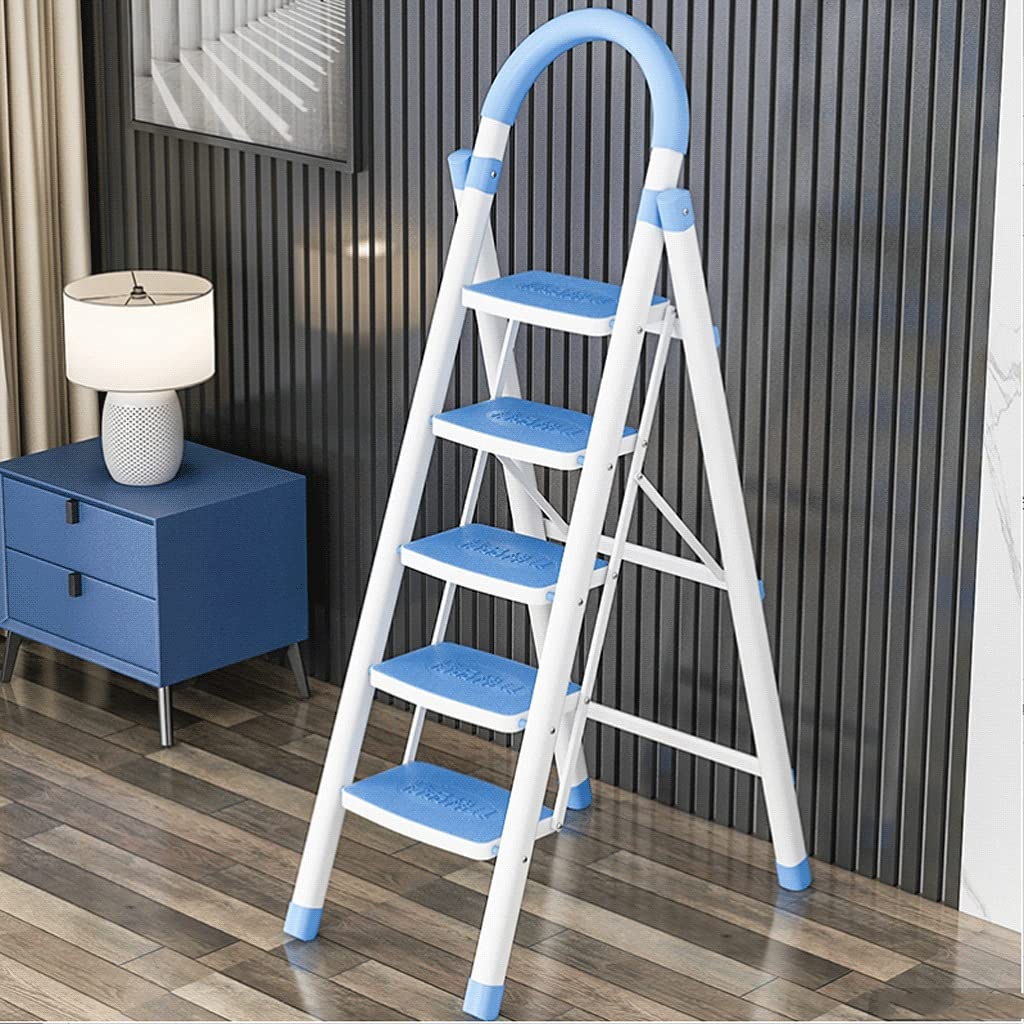 scale per la casa, Robusto sgabello pieghevole a forma di U con 3 gradini addensati(Ladder a)
